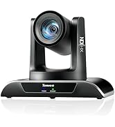 Tenveo 4K NDI PTZ Camera, 20X Optical Zoom, AI Auto Tracking, LAN/USB3.0/HDMI PoE PTZ Camera IP L...