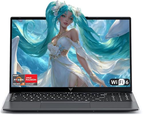 15.6" FHD Laptop with AMD Ryzen 5 7430U (Processor up to 4.3GHz) 8 C/16 T - 16GB RAM DDR4x2 512GB SSD Laptops Computer