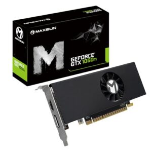maxsun GEFORCE GTX 1050 Ti 4GB GDDR5 128 Bit Video Gaming Graphics Card for Gaming PC Mini Small Form Factor SSF Slim Low Profile Design GPU