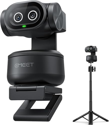 EMEET PIXY Dual-Camera AI-Powered PTZ Camera 4K with Tripod