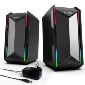 BESTISAN Computer Speakers with Bluetooth and AUX for PC