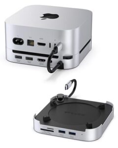 Stouchi Mac Mini M4 Dock Stand with 8TB NVMe SATA SSD Enclosure