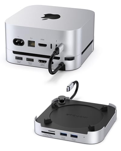 Stouchi Mac Mini M4 Dock Stand with 8TB NVMe SATA SSD Enclosure
