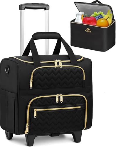 MATEIN 15.6 inch Rolling Teacher Bag with Insulated Lunch Bag