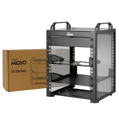 Tecmojo 10 Inch 6U 200mm Depth Desktop Mini Rack