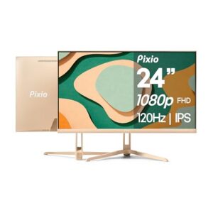 Pixio PX246 Wave Beige 24 inch 120Hz Refresh Rate FHD 1080p Resolution IPS Panel 4ms GTG Response Time Gaming Monitor with Adaptive Sync