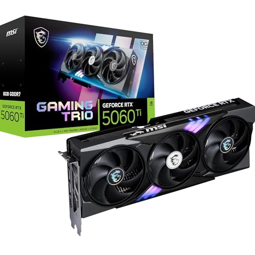 MSI GeForce RTX 5060 Ti 8G GAMING TRIO OC Graphics Card - RTX 5060 Ti GPU