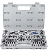 Faankiton 110PCS Tap and Die Set, M2-M18 Tungsten Alloy Steel Metric Tap and Die Kit, Taper Drill...