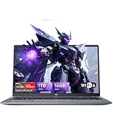 Tivique 18.5 Inch FHD Laptop with Ryzen 4300U Quad-Core Processor up to 3.7GHz, 16GB RAM 512GB M....