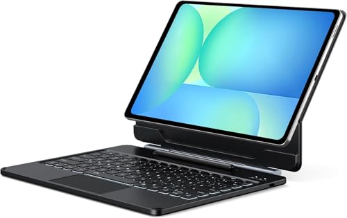 ORDA Keyboard Case for Samsung Galaxy Tab S10 FE Plus 13.1" Case with Keyboard Lightweight Magnetic Floating Cantilever Stand Precise Multi-Touch Trackpad Backlight S Pen Holder AI Keys