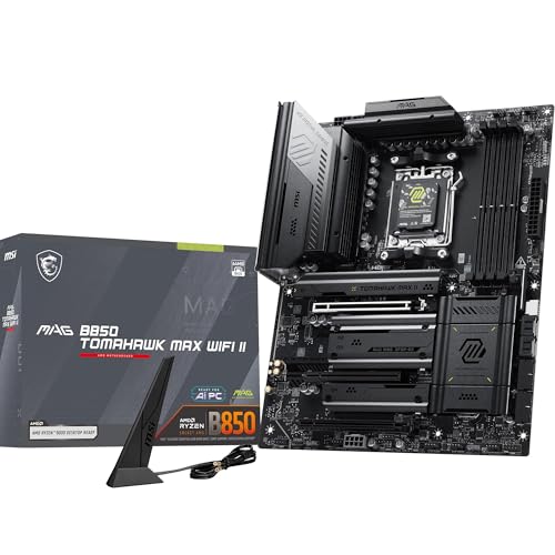 MSI MAG B850 TOMAHAWK MAX WIFI II Motherboard - Supports AMD Ryzen 9000/8000 / 7000 Processors