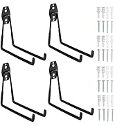 Faankiton 4PCS Garage Hooks, Universal Heavy Duty Steel Garage Storage Hooks Set, Wall-Mounted Ut...
