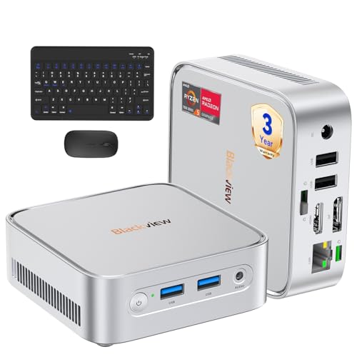 【3 Years Guarantee】Blackview MP50 Radeon Vega 8 Graphics Mini PC with Mouse and Keyboard