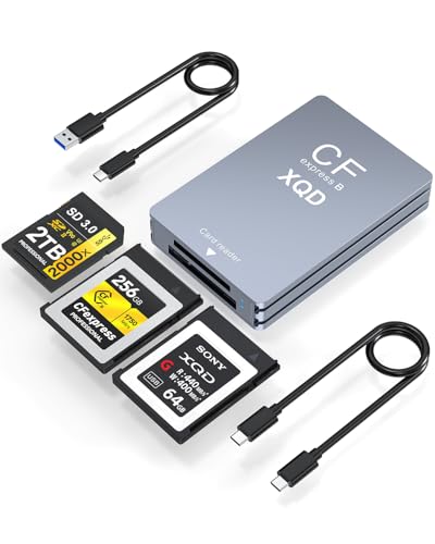 CFexpress Type B/XQD/SD Dual-Slot Memory Card Reader