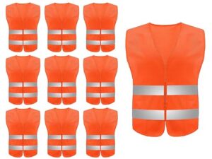 10PCS Reflective High Visibility Vests
