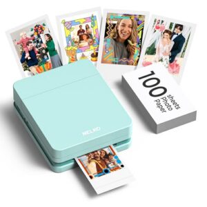 Nelko PP01 Portable Photo Printer with 100 Sheets Paper & Ink Cartridge