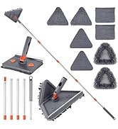 Faankiton Wall Cleaning Mop with 200cm Long Handle, 3-in-1 Ceiling Cleaner Tool with 8 Microfiber...
