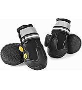 Faankiton 4PCS Dog Boots Waterproof Dog Shoes with Reflective Straps and Sturdy Anti-Slip Sole fo...