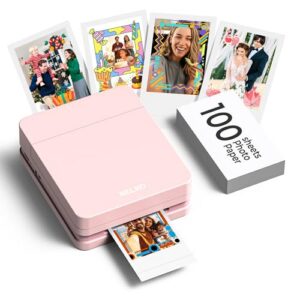 Nelko PP01 Portable Photo Printer with 100 Sheets Paper