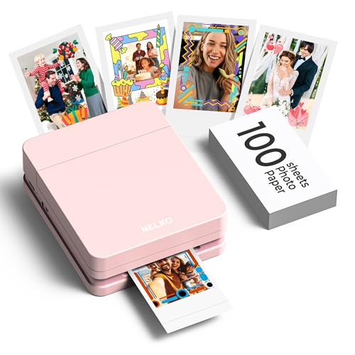 Nelko PP01 Portable Photo Printer with 100 Sheets Paper