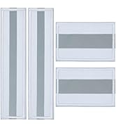 WEBEEDY 4 Pcs 2 Sizes Reflective Safety Patches Hook & Loop Reflective Patches White Safety Appli...