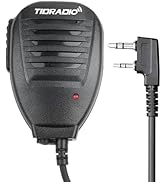 Text reads 'Weatherproof IP54'. Series of black communication speaker microphones with coiled cords and clips shown from various angles.