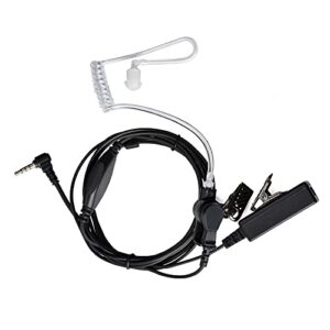 HYS Earphones Sound Tube 3.5 mm Headphones Transparent Built-in Microphone PTT Security Headset Compatible with Baofeng UV3R BF-T1 BF-T6 Radio