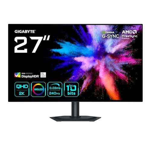 Gigabyte GO27Q24G 27” OLED 2K QHD Gaming Monitor - 2560 x 1440