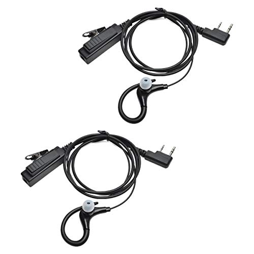 HYS 2 Pin Radio Earpiece Compatible with Kenwood Baofeng UV-5R