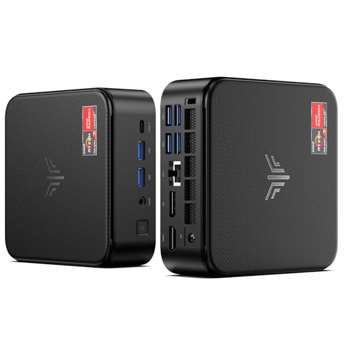 NiPoGi E3B Mini PC AMD Ryzen 7 7735HS(up to 4.75GHz 8C/16T) Mini Computer 24GB LPDDR5 1TB SSD Mini PC Windows 11 Pro Radeon 680M Graphics/4K Triple Display/WiFi 6/BT5.2/HDMI+DP+Type C/Office/Gaming