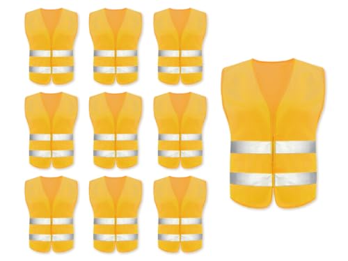 10PCS Reflective High Visibility Vests