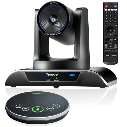 Tenveo 4K PTZ Conference Camera System with Bluetooth Speakerphone