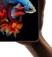 Multiple views of a bright orange protective tablet or device case shown from different angles, displaying its slim profile and protective features.