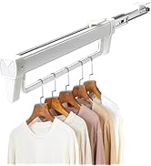 Adjustable Pull Out Hanger Rail Rod,36cm Pull Out Clothes Rail,Extendable Closet Rod For Pants Cl...