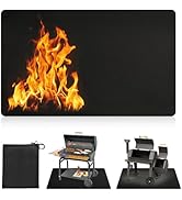 Fire Pit Mat for Decking,Round Fireproof Mat Grill Mat Heat Resistant Mat 48Inch (120CM), Protect...