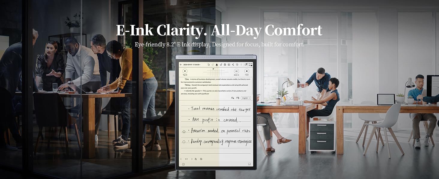 Text reads 'Hear Every Word', 'Capture Every Voice'. Black and white banner showing hands holding sheet music or documents, emphasizing audio transcription capabilities.