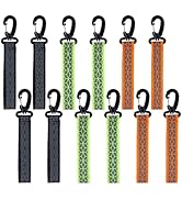 WEBEEDY 20 PCS 2 Styles Reflective Straps Green Glow in The Dark Keychain High Visibility Safety ...