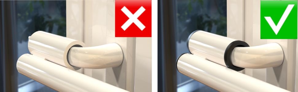 White Patio Door Lock, designed with Rubber Inserts for Scratch Prevention and Easy Installation.