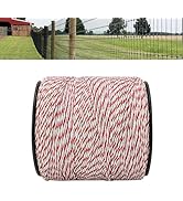 Electric Fence Polywire,500m Electric Fence Wire,6 Strand Polywire Electric Fence Wire Reel Nylon...