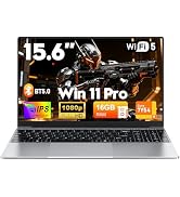 FUNYET Laptop, Notebook 15.6 Inch 16GB RAM 256GB SSD, Core M3-6Y30 Processor, FHD 1920 x 1080 Dis...