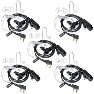 HYS Covert Acoustic Tube Earpiece 2 Pin Compatible with Baofeng BF-888S UV-5R Quansheng Kenwood Walkie Talkie
