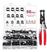 Faankiton 345PCS 14 Sizes 5-22mm Fuel Line Hose Clips Water Pipe Air Tube Silicone Vacuum Hose Cl...