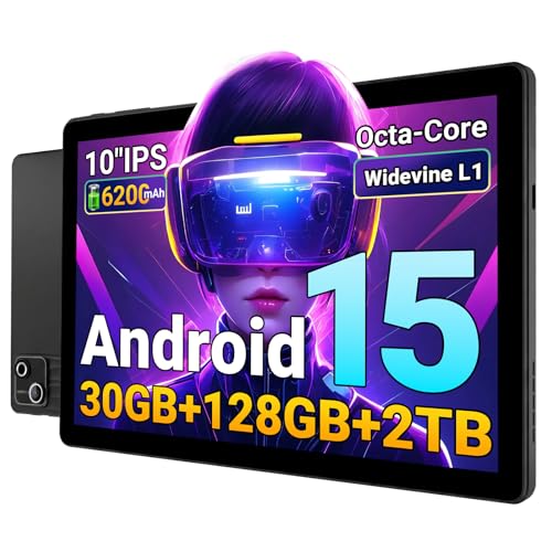 Gleeso 10 Inch Tablet Android 15 with 30GB RAM+128GB ROM (1TB Expandable)