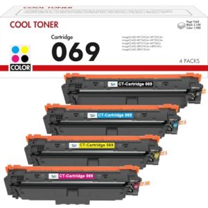 Cool Toner 069 069H Compatible Toner Cartridge for Canon i sensys MF752cdw 069 069H imageCLASS imageCLASS MF751Cdw MF753Cdw MF752Cdw MF756Cx LBP673Cdw LBP674Cx (Black Cyan Yellow Magenta