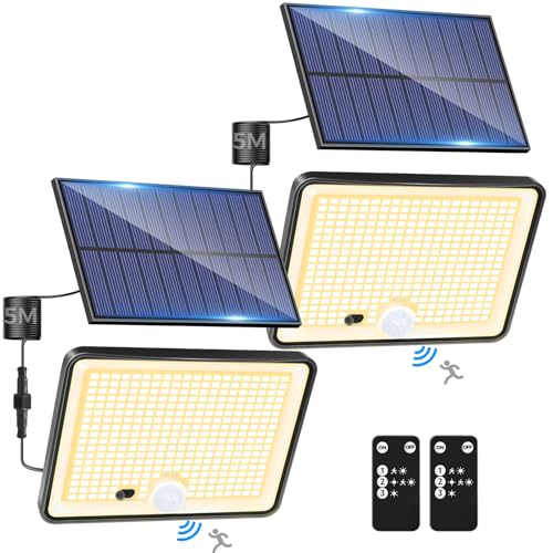 LOTMOS 2 Pack Solar Lights Outdoor