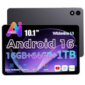 2026 Tablet 10.1 inch Android 16 with Gemini AI