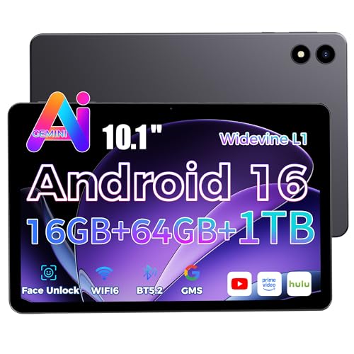 2026 Tablet 10.1 inch Android 16 with Gemini AI