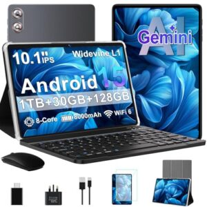 fezawio 10.1 Inch Android 15 Tablet with Gemini AI