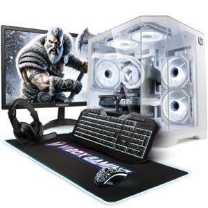 Vibox IV-668 Gaming PC Bundle • AMD Ryzen 7 9700X 8-Core • Radeon RX 9060 XT 16GB • 16GB RAM • 1TB SSD • Windows 11 • 23" Monitor • WiFi