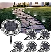 LOTMOS 6 Pack Solar Lights Outdoor Garden, 176 LED Ultra Bright Security Lights Motion Sensor, 3 ...